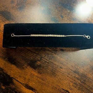 Genuine Real 1.00 ct. t.w. Diamond Cluster Bracelet in Sterling Silver Bracelet